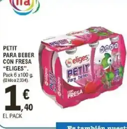 E.Leclerc IFA ELIGES Petit para beber con fresa oferta