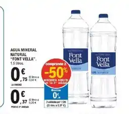 E.Leclerc FONT VELLA Agua mineral natural oferta