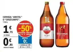E.Leclerc AMSTEL O CRUZCAMPO Cerveza oferta
