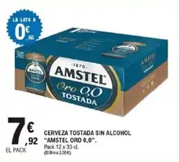 E.Leclerc AMSTEL ORO 0,0 Cerveza tostada sin alcohol oferta