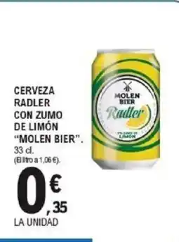E.Leclerc MOLEN BIER Cerveza radler con zumo de limón oferta