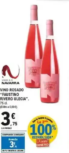 E.Leclerc FAUSTINO RIVERO ULECIA Vino rosado oferta