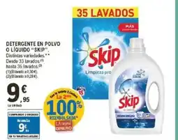 E.Leclerc SKIP Detergente en polvo o liquido oferta