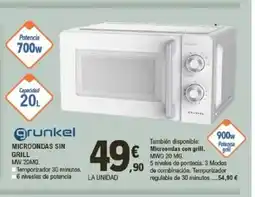 E.Leclerc GRUNKEL Microondas sin grill oferta