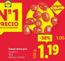 Lidl Tomate cherry pera oferta