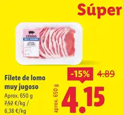 Lidl Filete de lomo muy jugoso oferta