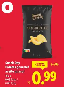 Lidl SNACK DAY Patatas gourmet aceite girasol oferta