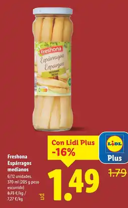 Lidl FRESHONA Espárragos medianos oferta
