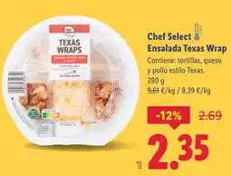 Lidl Chef Select Ensalada Texas Wrap oferta
