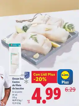 Lidl Ocean Sea Centro de filete de bacalao oferta