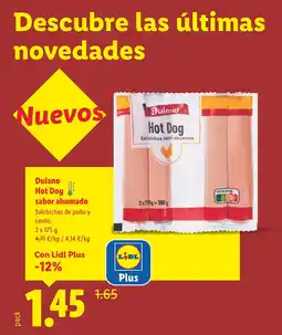 Lidl DULANO Hot Dog sabor ahumado oferta