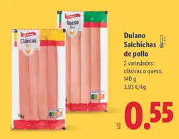 Lidl DULANO Salchichas de pollo oferta