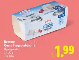 Lidl RONCERO Queso Burgos original oferta