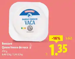 Lidl RONCERO queso fresco de vaca oferta