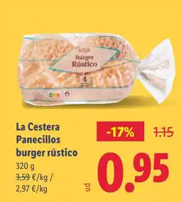 Lidl LA CESTERA Panecillos burger rústico oferta