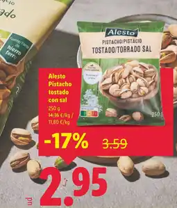 Lidl ALESTO Pistacho tostado con sal oferta