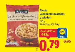 Lidl ALESTO Cacahuetes tostados y salados oferta