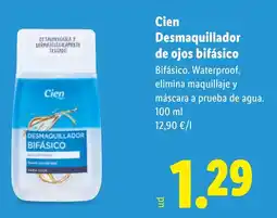Lidl CIEN Desmaquillador de ojos bifásico oferta