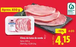 Lidl Filete de lomo de cerdo oferta