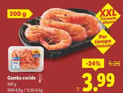 Lidl Gamba cocida oferta