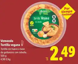 Lidl VEMONDO Tortilla vegana oferta