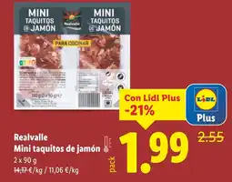 Lidl REALVALLE Mini taquitos de jamón oferta
