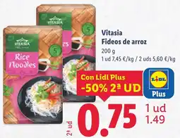 Lidl VITASIA Fideos de arroz oferta