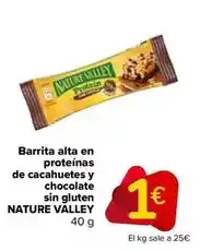 Carrefour Market Nature - barrita alta en proteinas de cacahuetes y chocolate sin gluten oferta