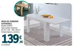 E.Leclerc Blanco - mesa de comedor extensible oferta