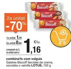BonpreuEsclat Lotus - galetes biscoff farcides de crema, xocolata o vainilla oferta