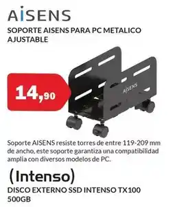 Microsshop Aisens - soporte para pc metalico ajustable oferta