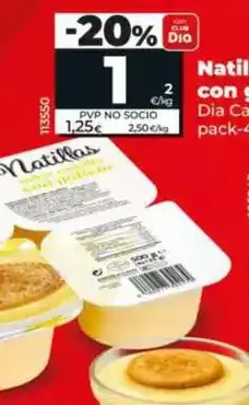 Dia Dia caprichoso - natillas con galleta pack-4 x 125 g oferta