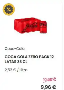 Supermercados Sánchez Romero Coca-cola - zero pack 12 latas oferta