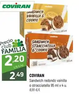 Coviran Coviran - sandwich redondo vainilla o stracciatella oferta