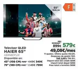 El Corte Inglés Haier - televisor qled oferta
