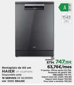 El Corte Inglés Haier - rentaplats de 60 cm oferta