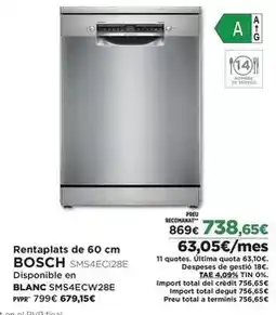 El Corte Inglés Bosch - rentaplats de 60 cm oferta