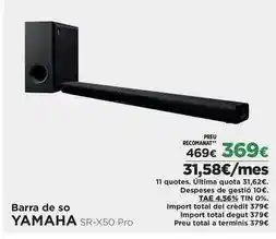 El Corte Inglés Yamaha - barra de so oferta