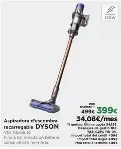 El Corte Inglés Dyson - aspiradora d'escombra recargable oferta