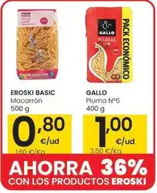 Eroski Eroski - basic macarrones oferta