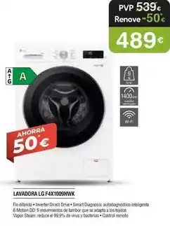 Milar Lg - lavadora f4x1009nwk oferta