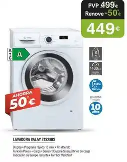 Milar Balay - lavadoras 3ts28bs oferta