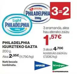 El Corte Inglés Philadelphia - gazta oferta
