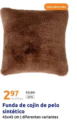 Action Funda de cojín de pelo sintético oferta