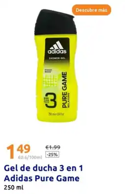 Action ADIDAS Gel de ducha 3 en 1 Pure Game oferta
