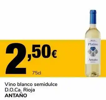 Supeco Vino blanco semidulce d.o.ca rioja antaño oferta