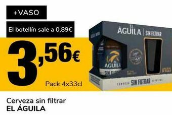Supeco Cerveza sin filtrar el águila oferta
