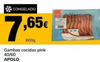 Supeco Gamba cocida pink 40/60 apolo oferta