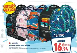 Bureau Vallée Mochila triple bbb4 roomy oferta