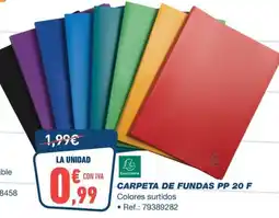 Bureau Vallée Carpeta de fundas pp 20 f oferta